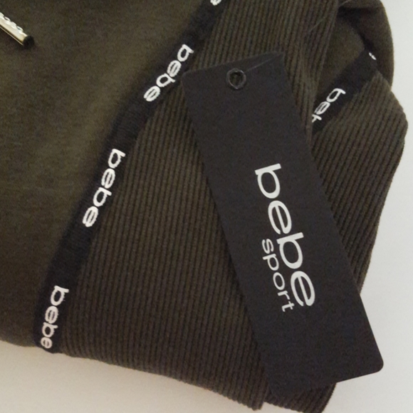 bebe Oversized Tape Ribbed Mini Logo Hoodi… - Picture 16 of 16